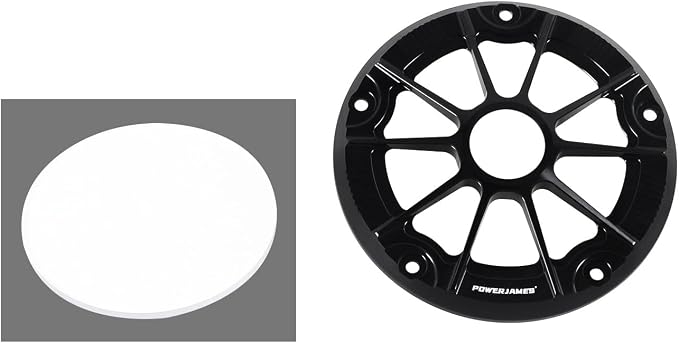 POWER JAMES Black Aluminum Visible Primary Cover Clutch Derby Cover with PC Acrylic Transparent Glass Fits for Harley Davidson 2019-24 Softail Street Bob Low Rider ST Fat Boy Bob Models (Fully Black)