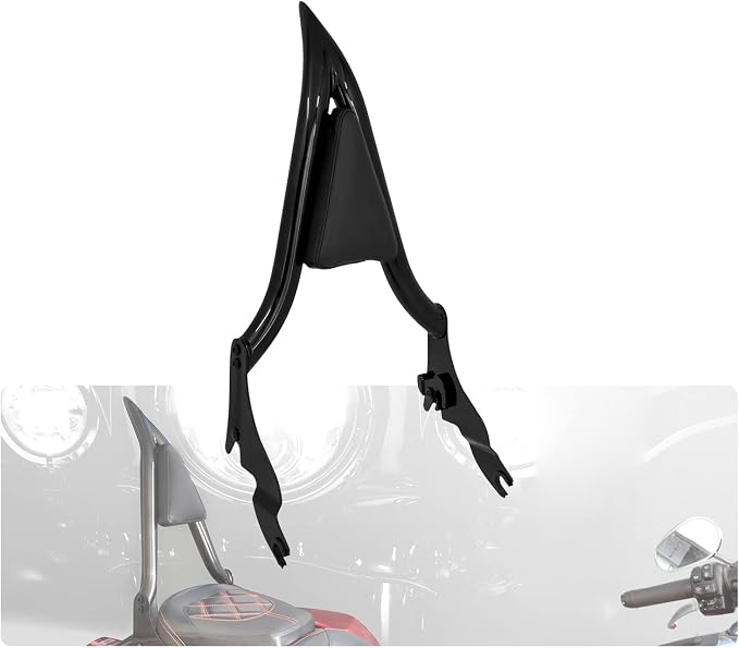 09-25 Sissy Bar Backrest, Detachable Passenger Backetst Sissy Bar Fit for Harley Touring Street Glide Road Glide Road King Electra Glide 2009-2025 Black