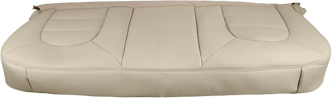 MOTOALL New Rear Bench Bottom Leather Cover Tan 2000 for Ford F250 F350 F450 F550 Lariat