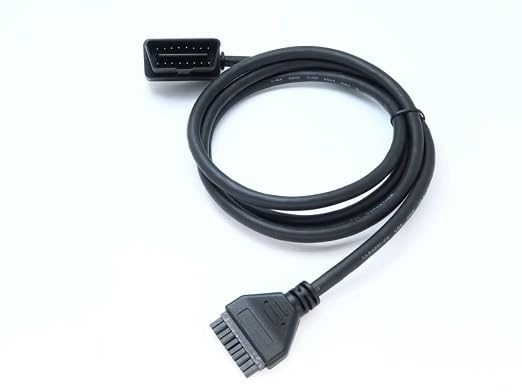 OBD2 Cable for PT30 ELD Logbook,ECM/DOT-Square Black Heavy Duty OBDII Cable