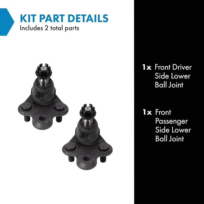 TRQ Front Lower Driver and Passenger Side Ball Joint Set Compatible with 07-18 Acura RDX 07-09 Honda CR-V 12-16 CR-V 16-22 HR-V