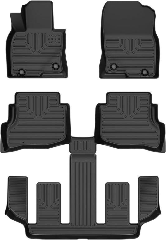 Wayhigh-All Weather Floor Mats Fit for 2020-2023 CX-9 6 Seats TPE Car Mats Waterproof Heavy Duty Rubber Floor Liners for CX-9 Accessories