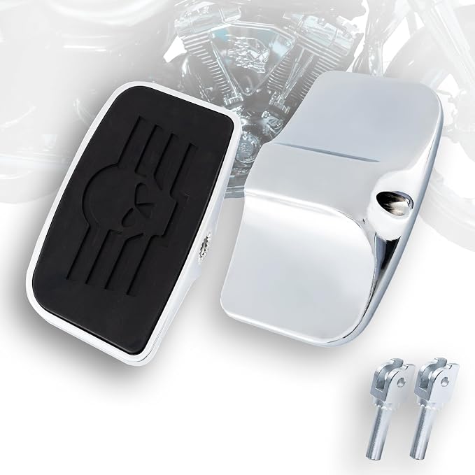 Rear Passenger Footpeg Passenger Peg Floorboard Footboard for Harley (18-later Softail, Skull-Chrome)