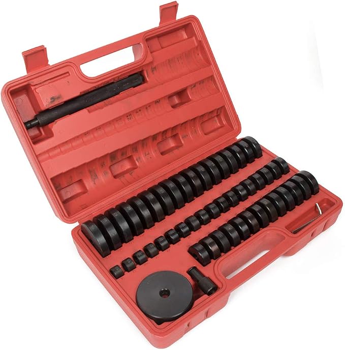 SCITOO 52-in-1 Custom Bushing Driver Tool Set,Transmission Wheel Axle Bearing Race Seal Installer Remover,Bush Removal Puller Bearing Press Tool Kit