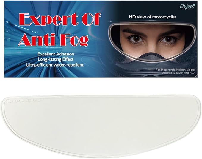 Universal Motorcycle Full Face Helmet Shield Anti Fog Film,Clear Visor Lens Insert Fog Resistant Waterproof Sticker