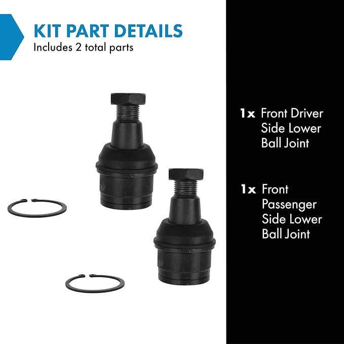TRQ Front Lower Ball Joint Driver and Passenger Side Compatible with 1994-1999 Dodge Ram 2500 3500 1992-1997 Ford F-350 1999-2022 Ford F-250 F-350 F-450 1999-2004 F-550 2000-2005 Excursion