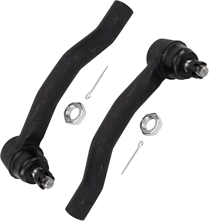 TRQ Front Outer Tie Rod Set 2 Piece Compatible with 2019-2021 Lexus ES300h 19-21 ES350 19-21 Toyota Avalon 18-21 Camry
