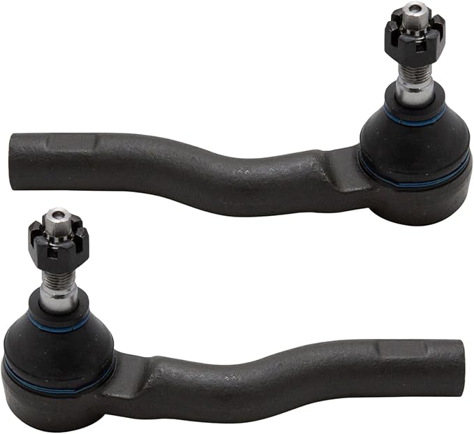 TRQ Front Outer Tie Rod Set 2 Piece Compatible with 2010-2012 Ford Fusion 11-12 Lincoln MKZ 10-11 Mercury Milan