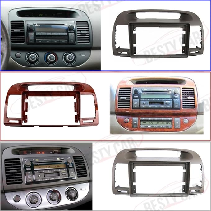 Fits for Toyota Camry 2000-2006 Black Car Radio Stereo Fascia Frame Double DIN 9 inch Dash Installation Mounting Kit