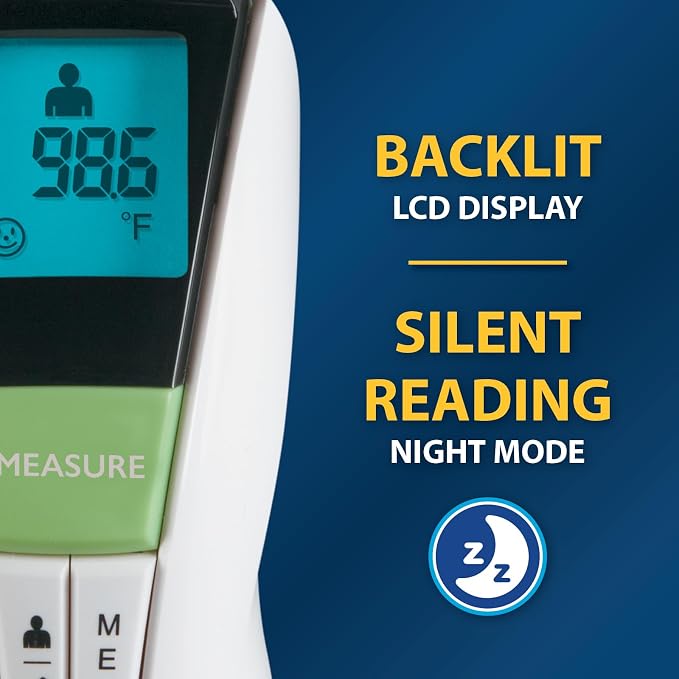 Veridian Handheld Fahrenheit/Celsius Non-Contact Thermometer Digital Display 09-349