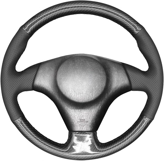 MEWANT Hand Sewn Glossy Carbon Fiber + Microfiber Leather Steering Wheel Cover for Toyota RAV4 1998-2003 / Celica 1998-2005 / Corolla (US) 2003-2008 / Matrix 2002-2008 /MR2 2000-2004/Supra 1996-2002