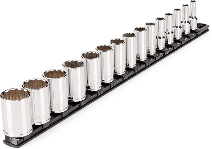 TEKTON 3/8 Inch Drive 12-Point Socket Set, 15-Piece | SHD91123