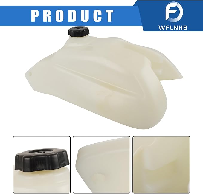 WFLNHB FT49010 Fuel Tank Replacement for Honda FourTrax 250 TRX250 2x4 1985-1987 White Plastic 17510-HA8-680