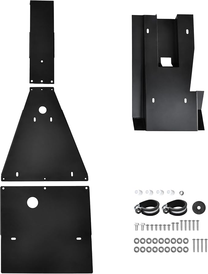 Full Chassis Glide & Swing Arm Skid Plate Gaurd for Yamaha Raptor 700 700R 2006-2025, Combined ATV Aluminum Full Chassis Frame Skid Plate Replace# 1AS-F84NO-V0-00 GYT-1S333-00-AL