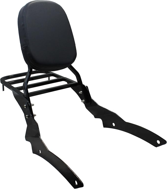 YHMOTO Motorcycle Sissy Bar Backrest with Luggage Rack For Yamaha Custom VStar 650 400 Dragstar DS650 DS400 1996-2011
