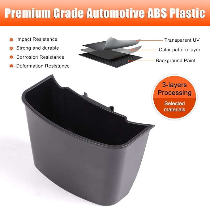 Center Console Organizer Armrest Seat Storage Compatible with Corvette C8 2020-2025-2026 Between Seat Rear Waterfall Phone Charger Cover Insert Organizer Pocket Tray Box Accessories (1PC)