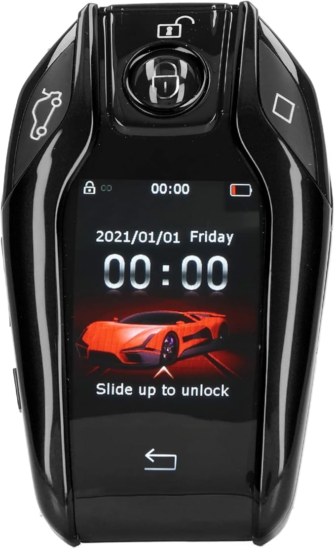 Greensen Universal TK800+ LCD Touch Screen Smart Key, Alloy Frame, Keyless Entry with 15 Days Standby for Start Stop Engine Vehicles (Black)