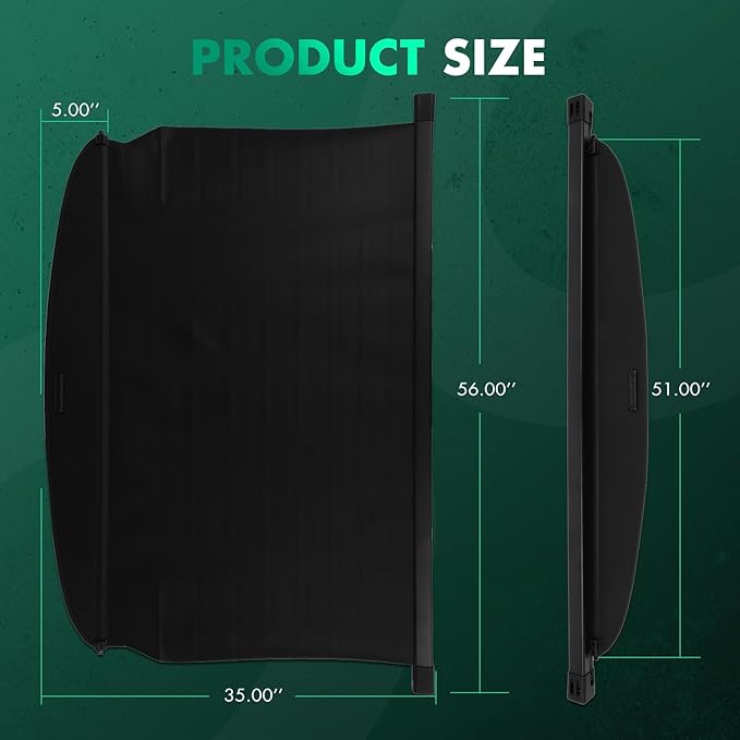 SCITOO Cargo Cover Shade for 2011-2013 Fit for Kia Sorento Accessories Anti-Peeping Trunk Retractable Rear Security Shade Cover
