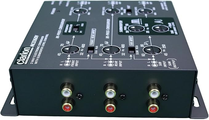 Clarion MCD360V 3-Way 6 Channel RCA Inputs Electronic Crossover with Remote Subwoofer Level Control Adjustable Level Output for Front Rear Subwoofer