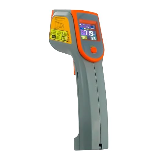 Digital Infrared Thermometer Gun Laser Temperature Gauge for Cooking, Grill, Pizza Oven, HVAC Tools, 8-Point, 76o to 932o F [-60o to 500o C] 12:1 D:S Ratio, Model TN418L1
