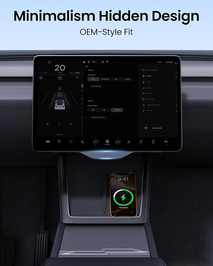 REEVAA Upgraded Tesla Model 3 Hidden Under Screen Storage Box for Model 3 2016-2026 (Fit New Model 3 Highland) [One-tap Open & Stable Installation] Model 3 Accessories, Center Console Organizer Tray