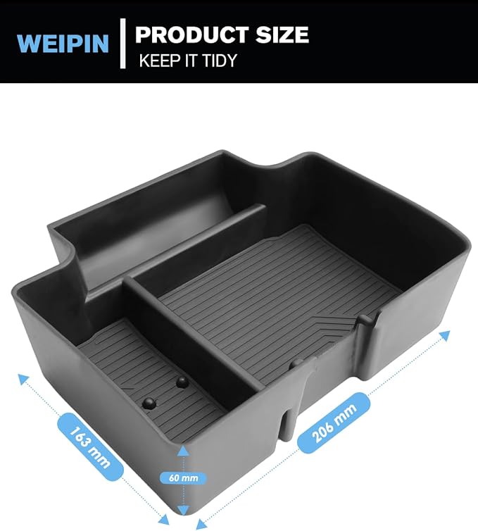 For Center Console Screen Organizer Tray Compatible with 2025-2026 GMC Yukon (Elevation/AT4/Denali Ultimate/AT4 Ultimate/Denali) Console Organizer ABS Materials