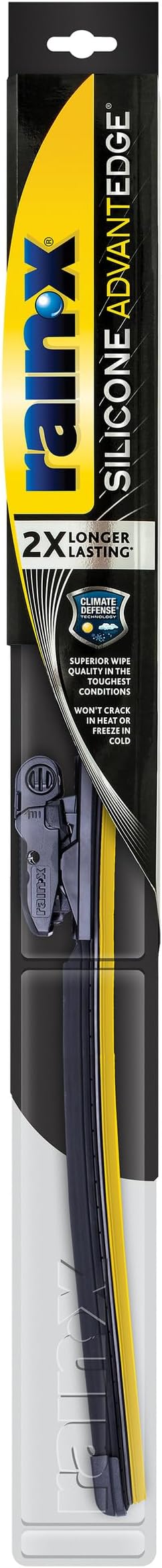 Rain-X Silicone AdvantEdge Wiper Blade 19" Windshield Wiper Blades Replacement, All-Weather Performance Lasts 2X Longer, Premium Beam, Installock Adapter for Easy Fit (Pack of 1)