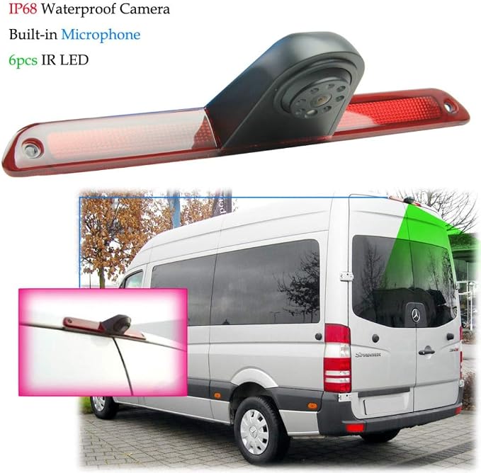 Sprinter Brake Light Backup Camera Compatible for B E N Z Sprinter/Crafter Vans (Without Monitor and Without led Light)