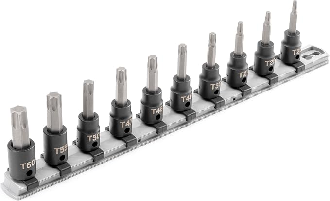 TEKTON 3/8 Inch Drive Torx Impact Bit Socket Set, 10-Piece | SIB91103