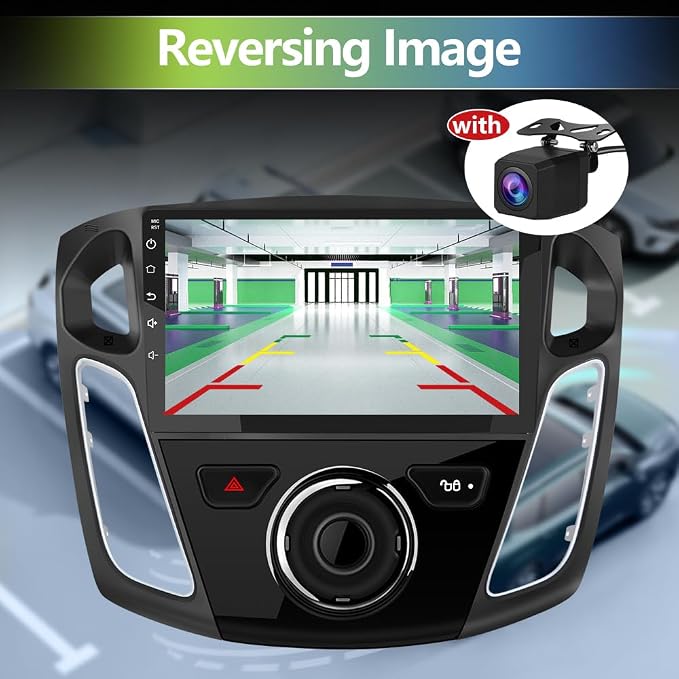Car Radio for Ford Focus 2012-2017, 9 inch Touch Screen Android 15 Stereo with Bluetooth GPS Wireless CarPlay Andriod Auto [2GB+64GB]