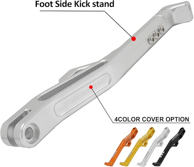 JFG RACING Sur Ron Kickstand,Motorcycle Kick Stand Side Aluminum Alloy CNC Adjustable for Surron Light Bee S/X Segway X160/X260 Talaria Sting Sliver