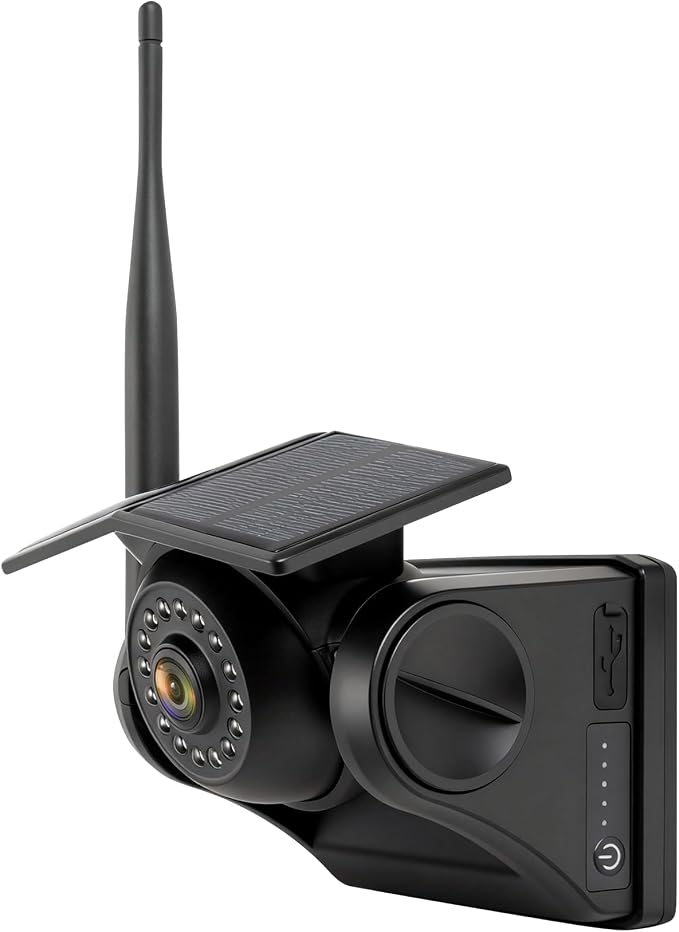 Solar Magnetic Sideview Camera, 9600mAh Rechargeable Battery, Compatible with AH7 & AT1 Series Wireless Backup Camera Systems (Models: AH7-1, AH7-2, AH7-3, AH7-4, AT3, AT4), AH7S