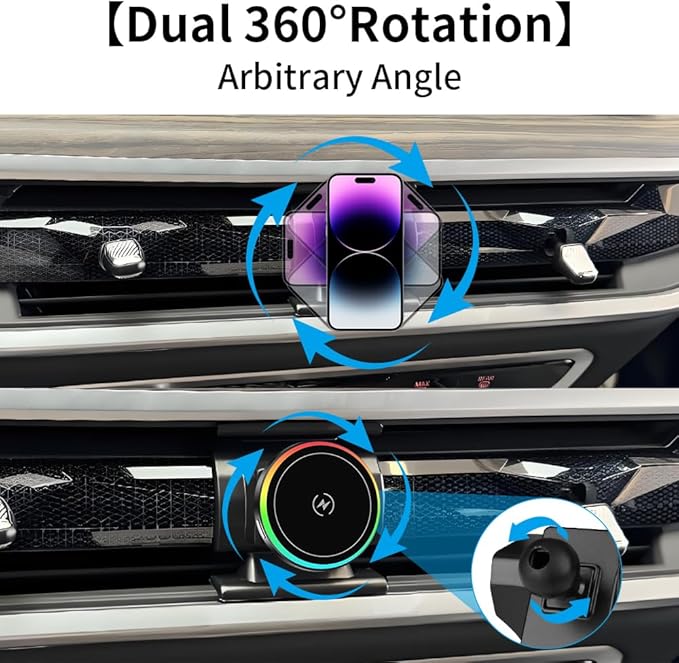 Car Magnetic Phone Mount for BMW X5 X5M 2024-2026 and X6 X6M 2024-2026 and BMW X7 2023 2024 2025 2026 Auto Accessories Best Cellphone Holder Fast 15W Wireless Charger Cell Phones Screen Stand
