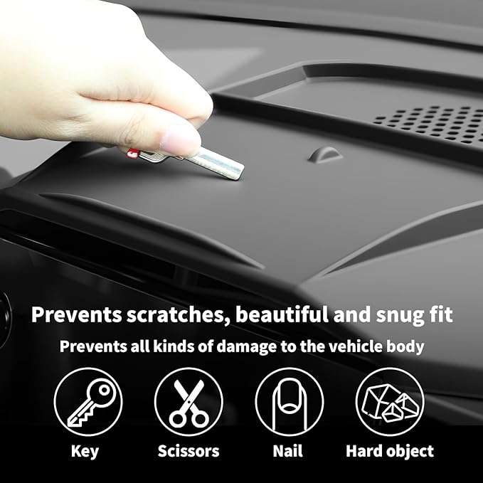 Dashboard Panel Organizer fits for 2025 2026 Forester ＆ Outback ＆ Croosterk Accessories Center Console Organizer Anti-Slip Anti-Dust Waterproof Mats Silicone Black