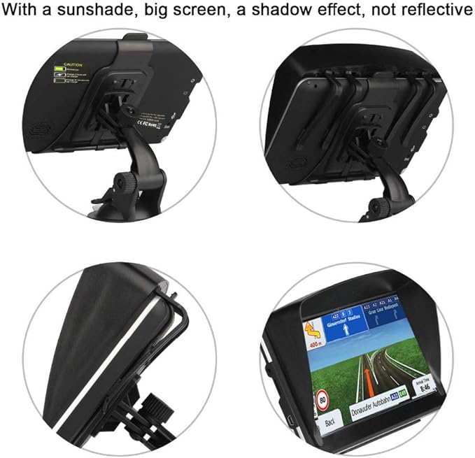 GPS Navigation for Car Truck Navigator Latest Maps 7 Inch Touch Screen Vehicle GPS Commercial Trucker Navigation Voice Speeding Warning Free Lifetime Update of World Maps