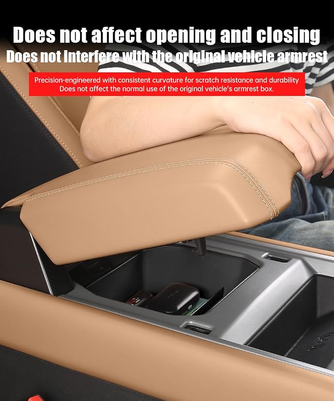 Armrest Storage Box for 2020-2025 2026 Land Rover Defender 90 110 130 Central Console Organizer Tray Bag Protective Pad Decorative Modification Accessories (Refrigerator-Equipped Version/Black)