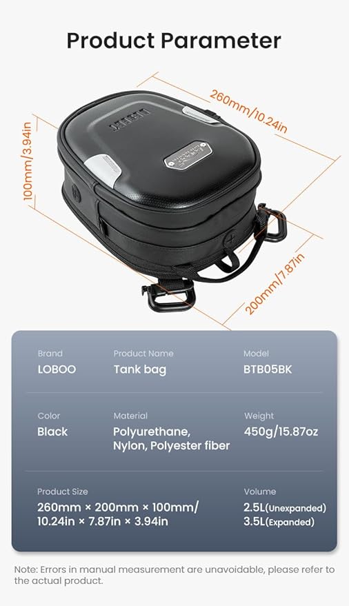 Loboo Tank Bag Ring Quick Disassembly And Non-Contact With The Paint Surface Of The Fuel Tank Will Not Damage The Paint Surface, Compatible With Kawasaki Versys 650 1000 Z1000 Z 900 RS