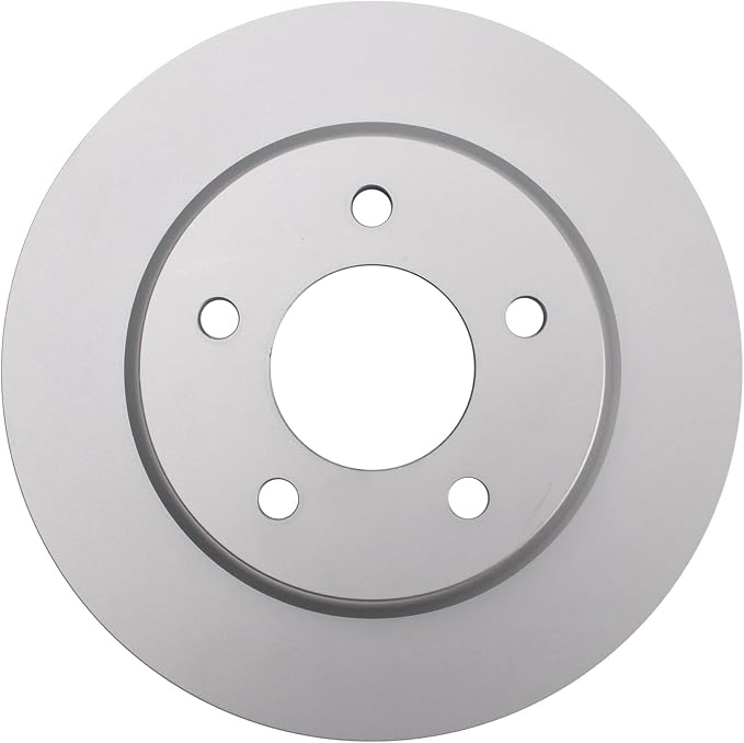 TRQ Rear Brake Rotor Set G Coated Solid Compatible with 2004-2013 Mazda 3