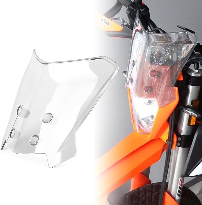 Windshield for Motorcycle All EXC XC XCW 125-500 2014-2024 All Husqvarna 701 SM/ENDURO 2016-2024 Wind Shields Windscreen Wind Deflector (Transparent)