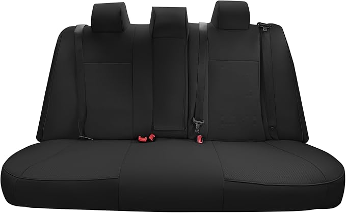 FH Group Custom Fit Seat Covers Specifically Made for 2012-2017 Toyota Camry LE | SE | XSE | XLE - Faux Leather, Waterproof Car Seat Cover, Rear Set Black