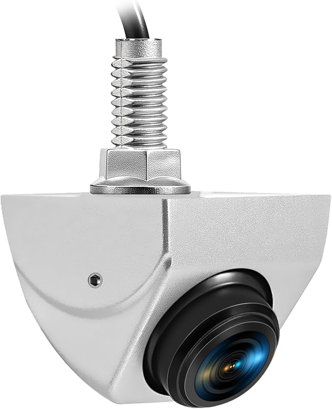 Backup Camera with Switchable Front View - 1080P Metal AHD, 170° Wide Angle Rearview, Super Clear Night Vision, IP69 Waterproof Reverse - Universal for Cars, Trucks, SUVs, Vans (Silver)