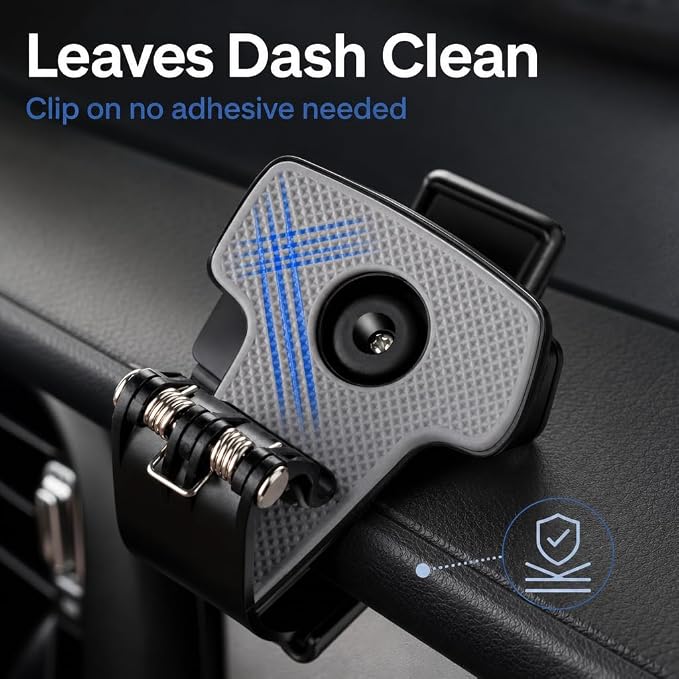 Semper Paratus Gear Car Accessory Bundle – Two Dashboard Phone Mounts & Two Vehicle Registration Holders – Anti-Slip HUD Cell Phone Clip with Vehicle Registration Document Organizer – 4-Pack Set
