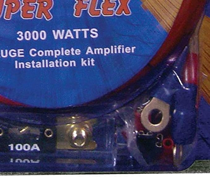 Q Power Super Flex 4-Gauge 3000-Watt Amplifier Car Audio Wiring Amp Kit (2 Pack)