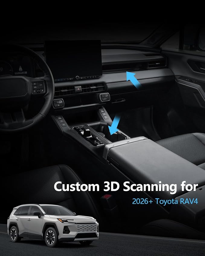 SKTU 2PCS for 2026 Toyota RAV4 Co-Pilot Console Tray for 2026+ Toyota RAV4 (LE/SE/XLE Premium/Woodland/XSE/Limited) Co-Pilot Console Tray & Gear Shift Panel 2026 RAV4 Accessories Passenger Storage Box