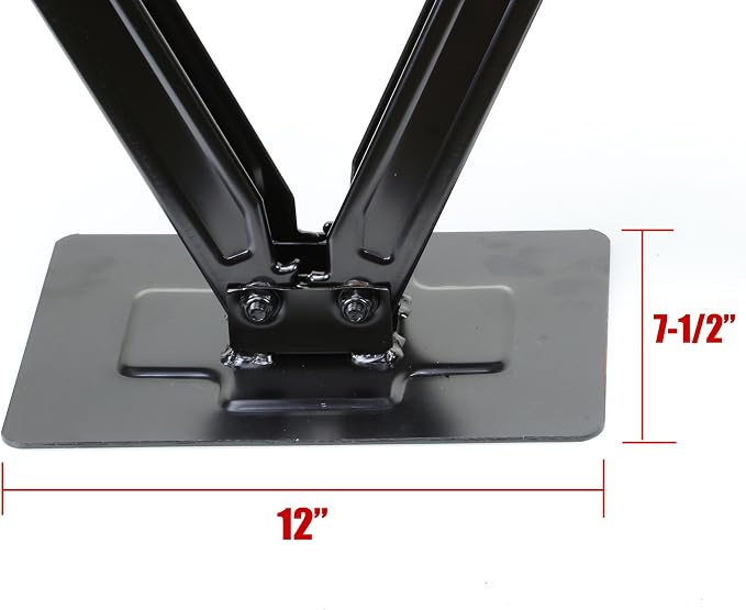 LIBRA Set 2 of Extra-Wide Big Foot Base 5000 lb 24" RV Trailer Camper Stabilizer Leveling Scissor Jacks w/Dual Power Drill Sockets & Complete Mounting Hardware -Part26044