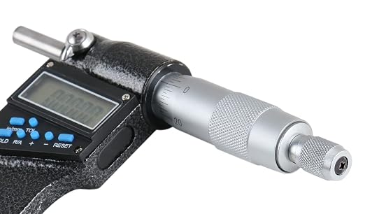 Accusize Industrial Tools 4-5''/100-125 mm 7 Keys Electronic Digital Outside Micrometers, 0.00005'' Or 0.001 mm Resolution, Ac21-5022 | IP54 Rated, 0.00005"/0.001 mm Resolution, 7-Key, ±0.003" Accuracy