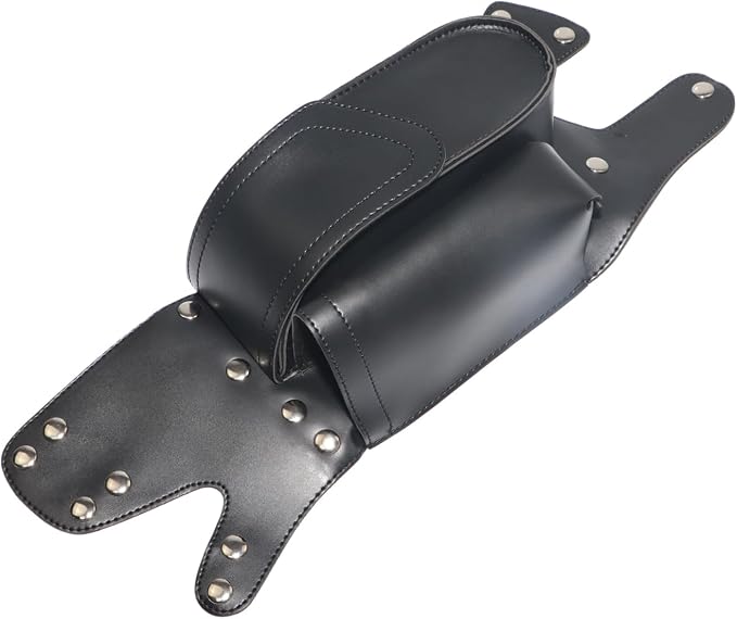 Motorcycle PU Leather Right Saddlebag Guard Bag with Water Bottle Holder For Harley Touring Road King Glide Electra Street Glide