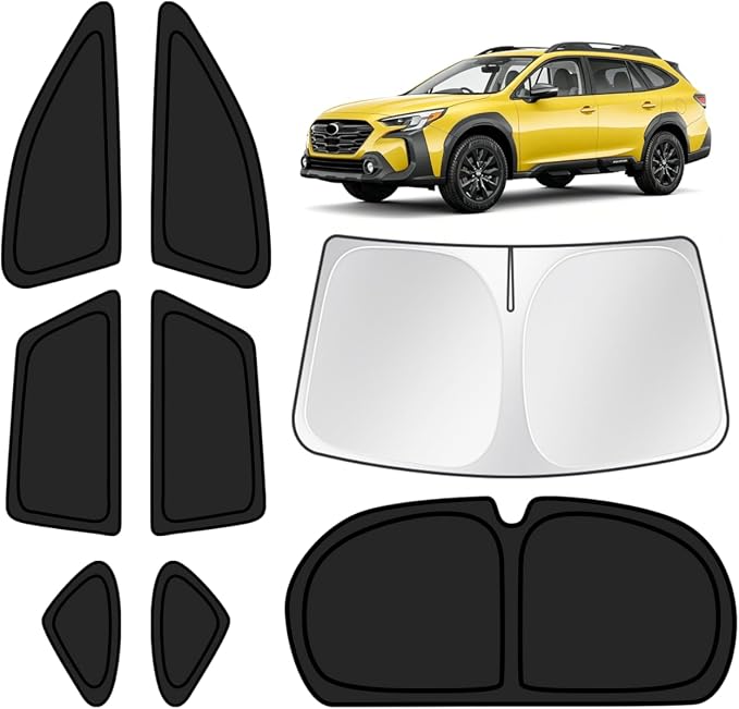 KUST Car Window Shades for Subaru Outback 2020-2023 2024 2025 Windshield Sun Shade Side Window Cover UV Block Privacy Protection Accessories for Camping Blackout Rear Back Full Set 8PCS