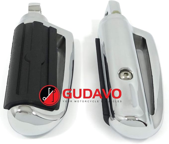 Motorcycle Aluminum Front Or Rear Foot Pegs Footboards Chrome Foot Pedal Footrests For Harley Davidson Street 750 XG750 Street 500 XG500 modele Touring 1988-2019 (Style: 16)