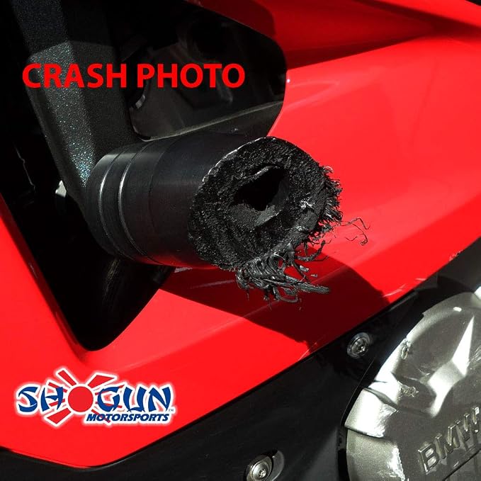 Shogun USA Made 2010 2011 S1000RR S1000 RR Black No Cut Frame Sliders 2012 2013 2014 S1000RR Black Cut (Body Modifications Required) Frame Sliders - 750-7739